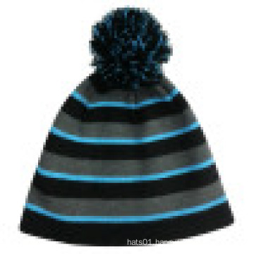 Knitted Beanie with POM POM NTD013